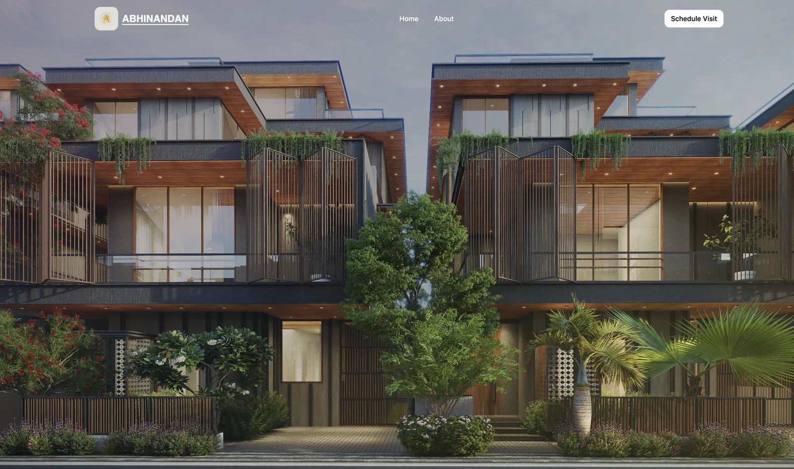 Abhinandan Mountreea - A responsive real estate website for showcasing residential and villa projects.